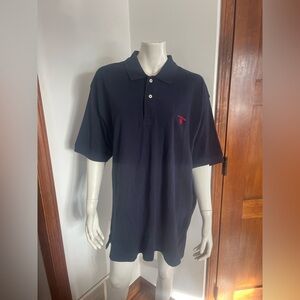 100% COTTON U.S. Polo Assn. Navy Polo Shirt with Red Logo